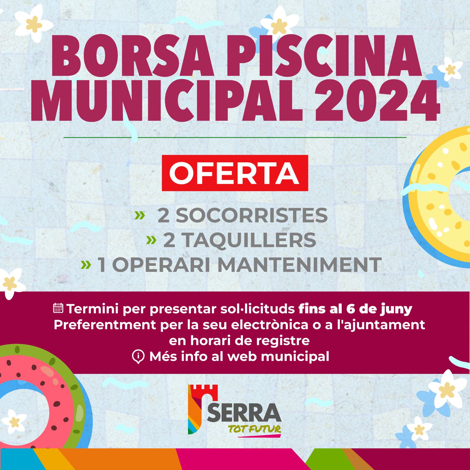 Read more about the article Borsa d’ocupació temporada piscina municipal 2024